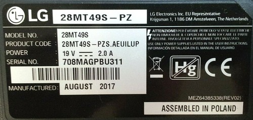 ALTAVOCES EAB35995525 LG PARA 28MT49S-PZ 24MT49S-PZ - Imagen 2 de 3