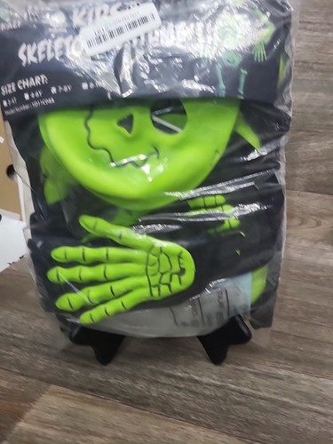 Kids Skeleton Costume Glow in The Dark Halloween 7/8Y Luminous Skeleton - Picture 7 of 11
