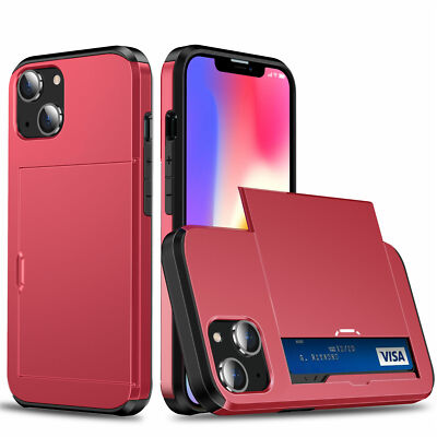 Card Holder Wallet Case Shockproof For iPhone 15 Pro Max 14 Pro 13 12 11 XS XR 8
