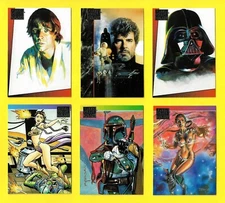 1993 Topps Star Wars Galaxy Millennium Falcon SILVER Foil Cards 1-140 You Pick