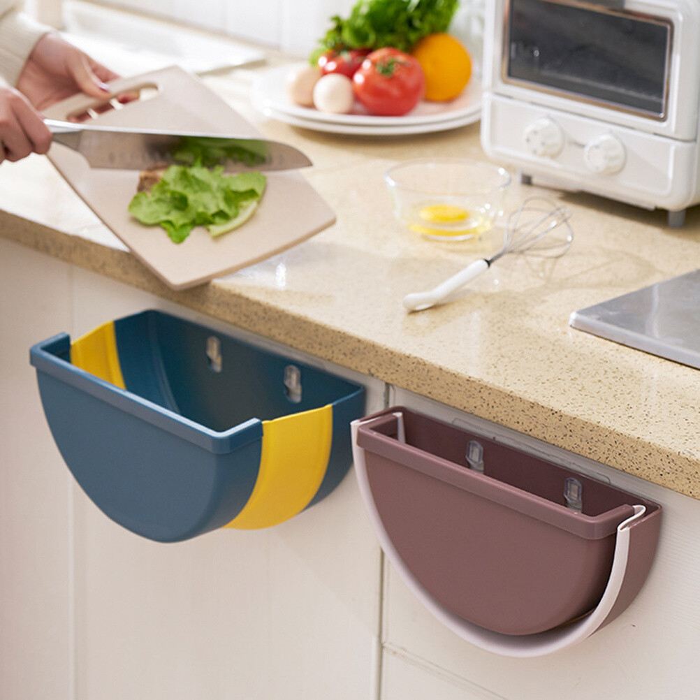Hanging Trash Container Wall Mounted Touchless Can with Lid