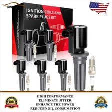 Ignition Coils & Iridium Spark Plugs Kit For Lincoln LS V6 3.0L 2000-2005