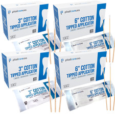 Cotton Tip Applicators 3" 6" Wooden Swabs Medical Dental Disposable (Choose Qty)