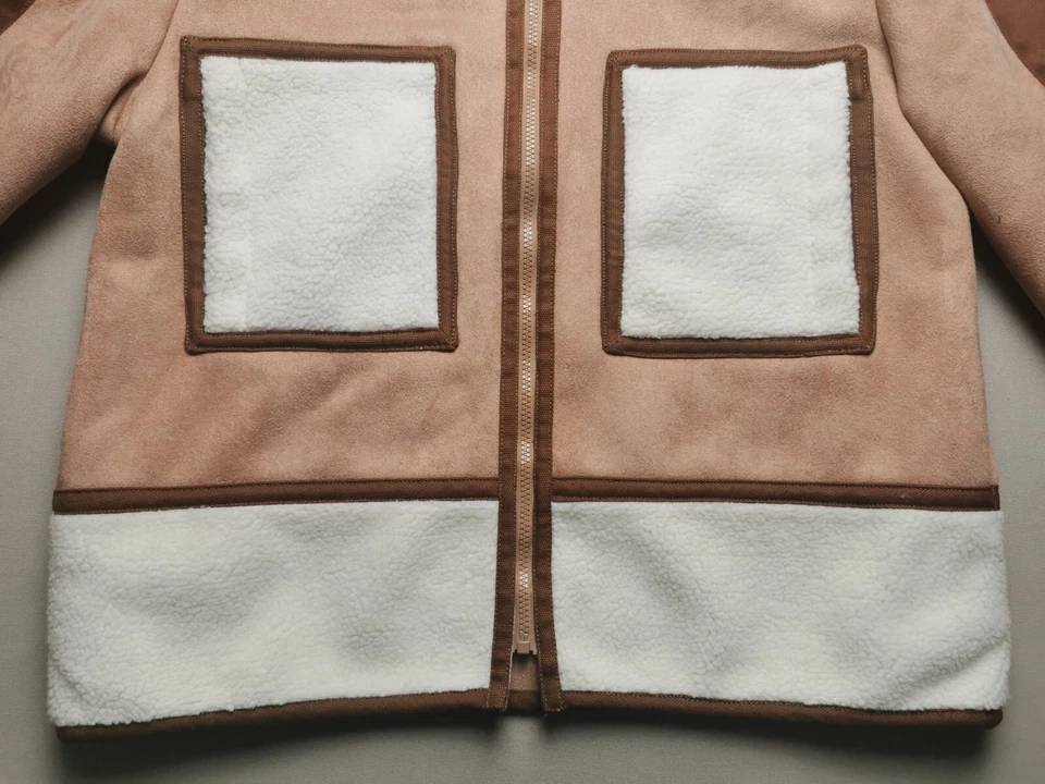 L. F. MARKEY Womens Size UK M-L Gordon Fawn Coat (BNWT) Vegan Shearling Jacket - Image 3 of 4