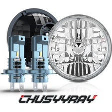 FIT Chevy chevelle 1971 -1973 7inch Round LED Headlights Hi/Lo Sealed Beam US