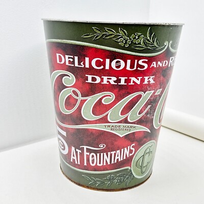 Retro Coca-Cola Blecheimer - Vintage Stil Küchenutensilien Aufbewahrung Eimer