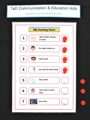MY SERA / BEDTIME CHART ADHD Autismo SEN PECS Demenza Ausilio visivo di Alzheimer - Foto 5 di 23