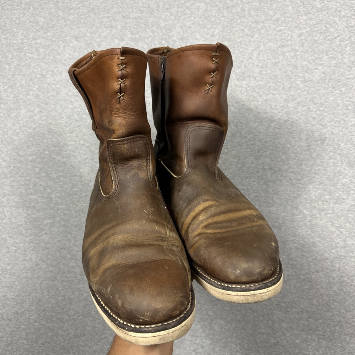 Red Wing 866 Boots Mens Size 14 D Brown Leather USA Made  display picture 1