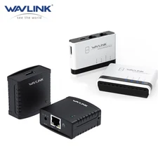 USB 2.0 Wireless/Wire Printer Adapter Server LAN/Bridge 480Mbps WiFi 10/100Mbps