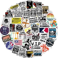 100Pcs Funny Plumbing Stickers for Hard Hat - Plumber Gifts Men Plumber...