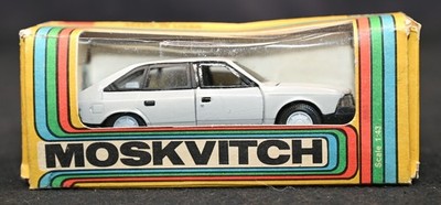 Vintage USSR Moskvitch 2141 Aleko 1:43 Scale Diecast Model Car White in Box