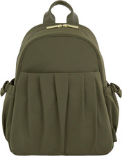 Motherhood Gathered Pocket Backpack Diaper Bag, Large Capacity Baby Bag for Trav