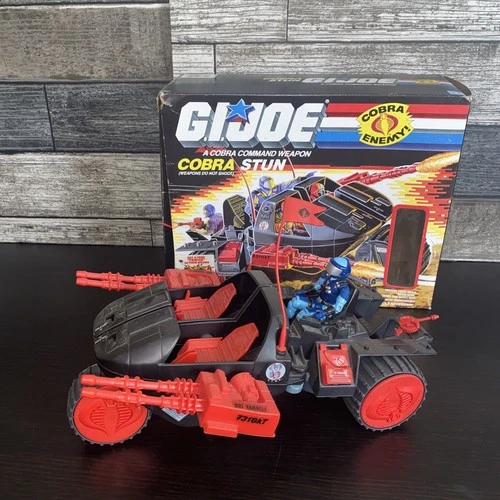 GI JOE 1986 COBRA STUN Vehicle With Motor Viper Original Box Almost Complete