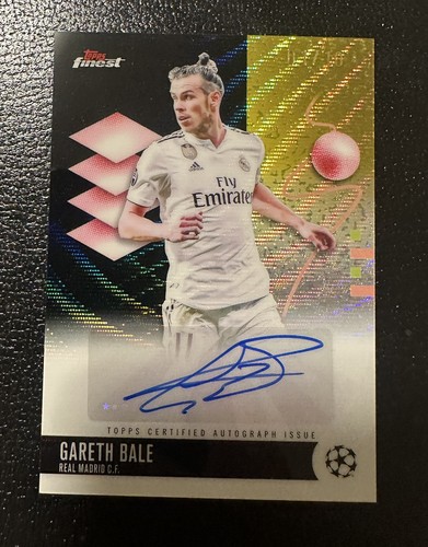 2025-26 Topps Finest UEFA Gareth Bale Real Madrid Auto Black Wave  # 1 /10 = 1/1