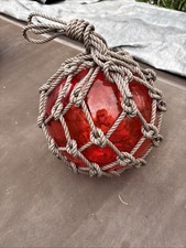 Japanese Glass Fish Floats  - Red - Medium.