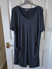 Laura Ashley T Shirt Style Relaxed Fit Dress Navy Size 18 Worn Once