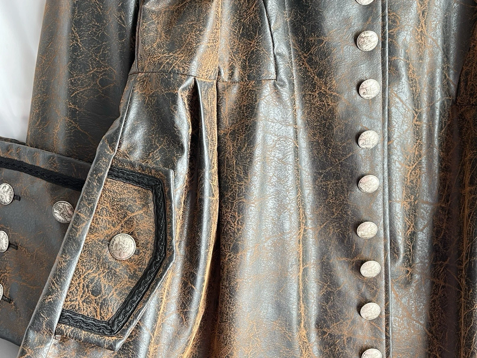 SHRINE HOLLYWOOD Pirate Renaissance Galleon Coat Men XXL Very Heavy Quality USA - product detail image 13