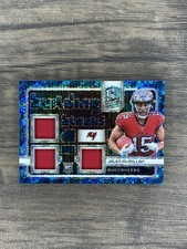 2024 Spectra #BB-JMN Jalen McMillan Patch /60 RC Prizm Building Blocks Blue Neon