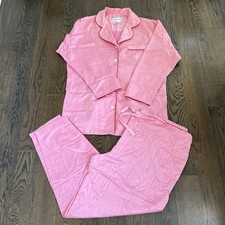 Vtg Fernando Squette Sanchez Pajamas pink Peau de Soie Womens Sz L