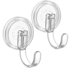 Clear Wreath Hanger, 22 LB Strong Suction Cup Wreath Hooks, Wreath Door Hange...