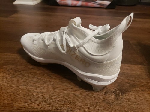 Sz 11.5 Adidas ADIZERO Afterburner NMV TPU Baseball Cleats Men White Gold GZ6513 - Picture 3 of 10