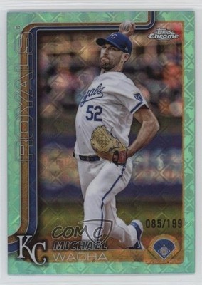 2025 Topps Chrome Logofractor Edition Aqua Refractor /199 Michael Wacha 1m63