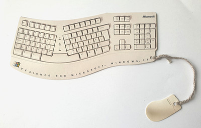 MICROSOFT Natural Keyboard Windows 95 LESEZEICHEN Ergonomisch PC Maus Werbung Promo