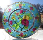 Beautiful 9 Inch Chinese Plique-A-Jour Floral Decor Shallow Bowl, Stained Glass? — photo 4