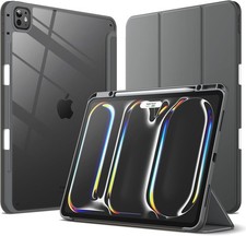 Slim Stand Case for iPad Pro 13-Inch M5/M4 2025/2024 with Pencil Holder, Space