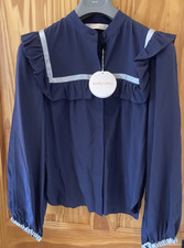 See By Chlo� Stormy Night Blue Silk Blouse Shirt Top - Size FR-36 UK -8.New Tags