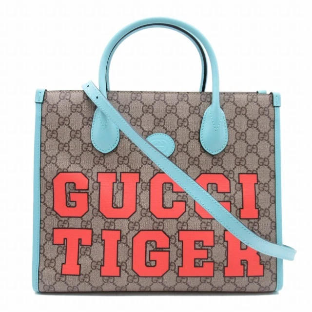 Sac fourre tout Gucci Gugci Supreme Tiger 22 pièces 2 voies épaule imbriquée logo G
