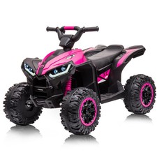 12V Kids Ride On Toy Car ATV 4-Wheeler W/ Music  Foot Pedal Electric Kids Gift