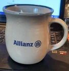Red Wing Stoneware Co. Coffee Mug Minnesota Made, Blue Rim Allianz 4"x4"
