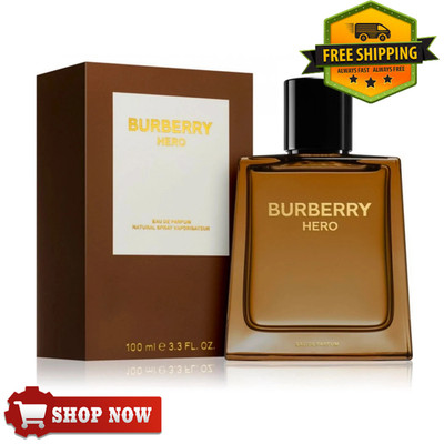 BURBERRY HERO EAU DE PARFUM SPRAY FOR MEN 3.3 Oz / 100 ml BRAND NEW IN BOX