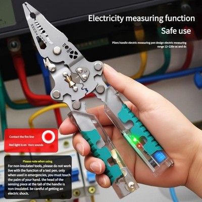 Automatic Opening Wire Stripper Cable Cutting Spring Mechanism Ergonomic Handle