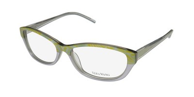 NEW VERA WANG V318 EYEGLASS FRAME 52-15-135 PLASTIC FULL-RIM WOMENS LE CAT EYE