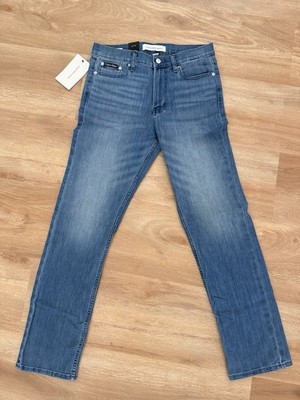 Calvin Klein Men s Straight Jeans 30x 32 Light Wash High Stretch New 