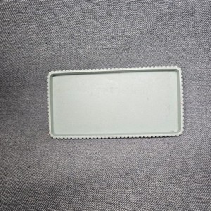 Kassatex Fine Linens Scalloped Vanity Tray Sage Green Resin Rectangle 170399