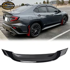 Trunk Spoiler Fits 22-25 Subaru WRX 5th Sedan R Style Gloss Black Rear Wing ABS