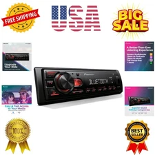 1-Din Digital Media Receiver – Bluetooth, USB, 50W x 4 Output, AM/FM Radio, i...