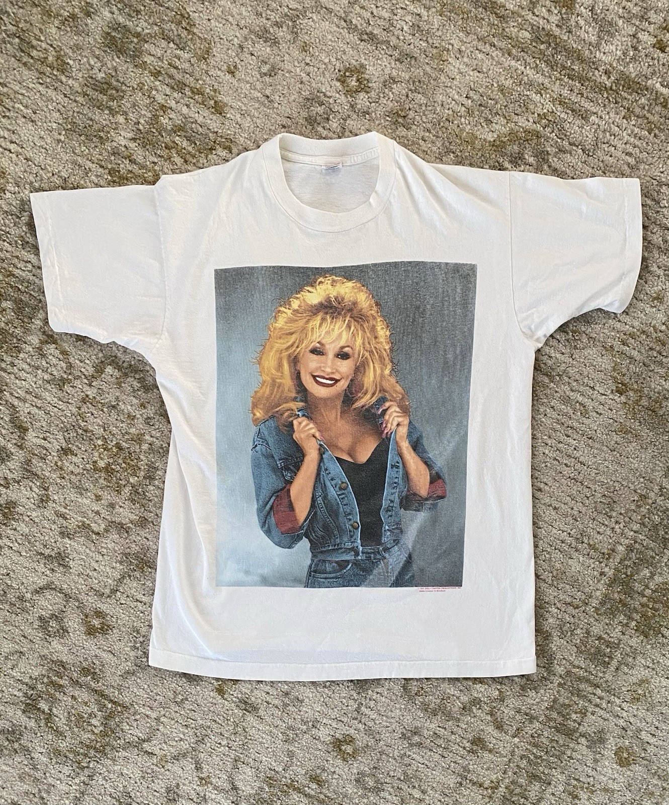Vintage 1993 Single Stitch Dolly Parton Country Music Shirt XL Rare White 90s