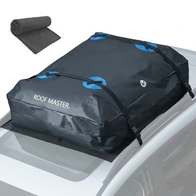 P.I. AUTO STORE ROOFTOP WATERPROOF CAR ROOF BAG WITH EXTRA STORAGE - BLACK