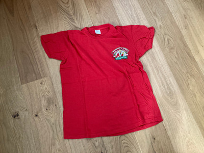 Bierkönig T-Shirt Gr. L rot mit Druck beidseitig