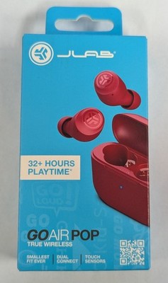 1 PIECE - JLAB GO AIR POP TRUE WIRELESS EARBUDS - NEW IN BOX - RED