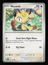 Carta Pokemon Meowth 052/165 Scarlatto e Viola 151