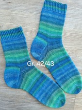 handgestrickte Woll Socken Gr. 42/43