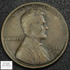 1911 S Lincoln Wheat Copper Cent 1C