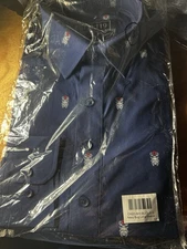 SEC 119 Shirt Large Button Up Egyptian Scarab all Over Print Grateful Dead Shirt