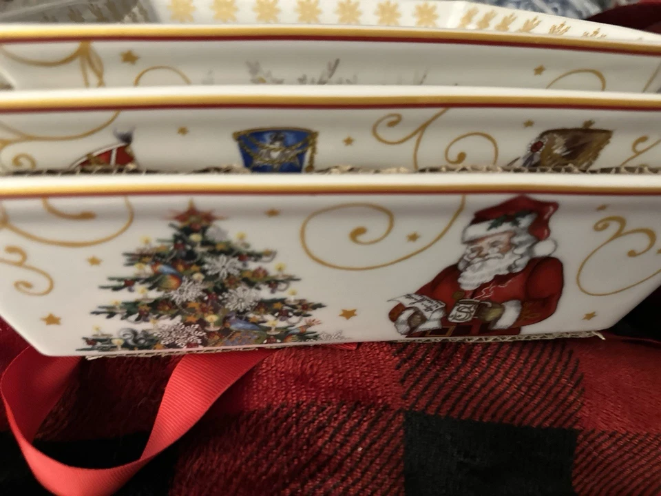 Williams-Sonoma TWAS THE NIGHT BEFORE CHRISTMAS - 3 Ceramic Baking Dishes NWOT - Image 3 of 4