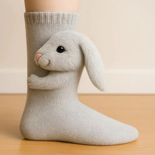  3D Knitted Cute Animal Socks - Thick Warm Funny Winter Middle Tube Socks  Hol